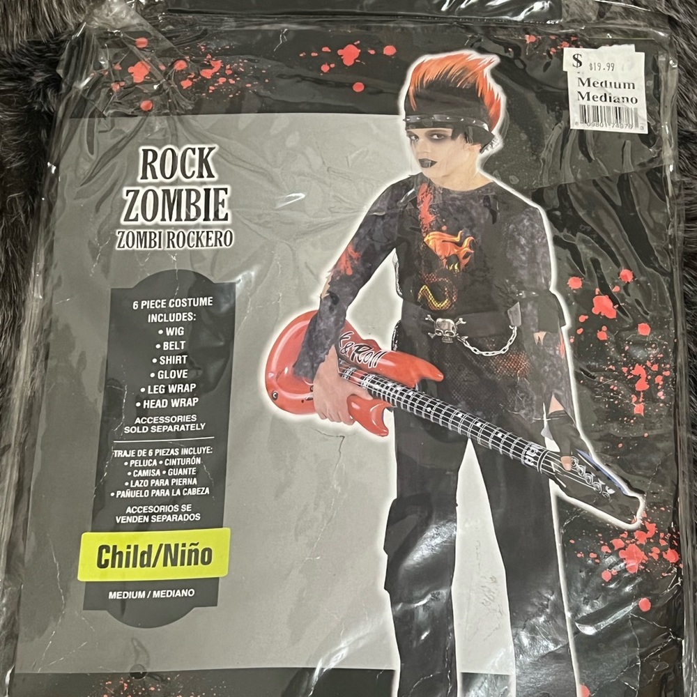 Halloween Child Costume- Rock Zombie!!😬